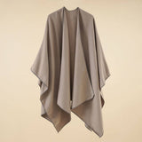 Warm Cape Simple Solid Color Fashionable Shawl_Cwmm2082