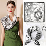 SILK FEELING SCARF MEDIUM SQUARE SATIN HEAD SCARF_CWASC0209