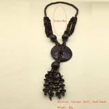 BOHEMIAN WOODEN BEAD LONG NECKLACE_CWMM4924