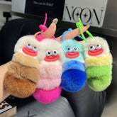 CUTE CATERPILLAR CAR KEYCHAIN PENDANT PLUSH DOLL_CWMM2453