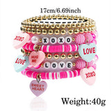 LOVE LOVE LOVE FRIENDSHIP GIFT HANDMADE BRACELET_CWMM3510