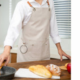 Cwab3994_Cotton Pocket Waterproof Thick Canvas Work Apron