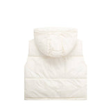 Solid-Color Simple And Casual Hooded Vest Jacket