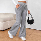 Sweatpants Flares Casual Drawstring Knit Pants