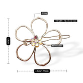 FLORAL SIDE HAIR CLIP FOR GIRLS SIMPLE ELEGANT_CWAHA4792