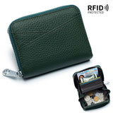 COIN PURSE ZIPPER GENUINE LEATHER CARD HOLDER_CWAB3829