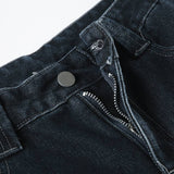 Vintage Wash Wash Straight Leg Wide-Leg Jeans