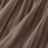 REVERSIBLE RHINESTONE HIGH END MESH PLEATED SKIRT_CWBMS0312