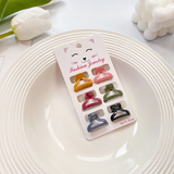 6PCS CANDY COLOR MINI HAIR CLAWS CUTE BANG CLIPS_CWAHA0727