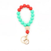 HOLIDAY SILICONE BEAD KEYCHAIN BRACELET GIFT_CWMM7011