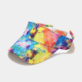 Tie-Dye Visor Hat Sunshade Cap For Spring/Summer_Cwah3296
