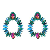 COLORFUL CRYSTAL GEOMETRIC DROP STUD EARRINGS_CWAJE0536