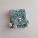 CUTE POM POM KNIT SCARF NECK WARMER FOR KIDS_CWASC2088