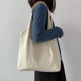 SOLID COLOR LITERARY BLANK HAND PAINTED CANVASBAG_CWAB2131