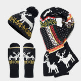 CHRISTMAS HAT SCARF GLOVES THREE PIECE SET_CWAH1595