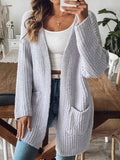 Woven Sweater Casual Double Pocket Cardigan
