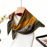 Vintage Herringbone Cotton Linen Small Scarf_Cwasc03428