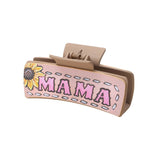 Western Cactus Sunflower Hair Claw Leather Clip_Cwasc1610