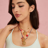 HANDMADE ROPE ZODIAC NECKLACE WITH ZIRCON_CWMM8841