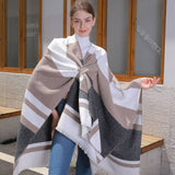 SIMPLE AND LONG WARM TASSEL SIDE STRAP SHAWL_CWASC0941