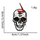 CARTOON BLACK MUSIC SKULL SERIES CLOTH STICKER_CWMM4050