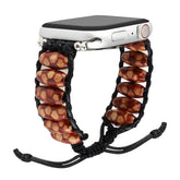 IWATCH9 WOODEN BEADS WAX ROPE STRAP APPLE WATCH9 1_CWWW0046