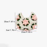 PUFF FLOWER SMALL FRESH HANDMADE CROCHETED BAG_CWAB2405