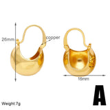 FASHIONABLE GOLD PLATED HOLLOW ROUND EARRINGS_CWAJE0991