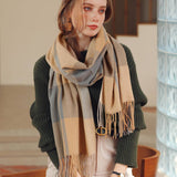 PLAID WINTER SCARF SOFT THICK FRINGE SHAWL 2025_CWASC0168