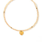 12 MONTH CUT STONE NECKLACE WITH HEART PENDANT_CWMM8851