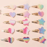 GLITTER BB CLIP SET WITH STARS HEARTS FOR GIRLS_CWAHA6714