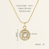 STAINLESS STEEL ZIRCON HEART PENDANT NECKLACE_CWAJE0682