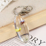 NEW DRIED FLOWER SPECIMEN CAR KEYCHAIN PENDANT_CWMM3713