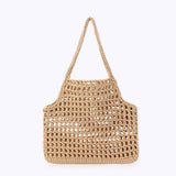 Ven Hollow - Out Cotton String Beach Tote Bag_Cwab4676