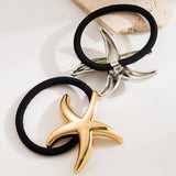 NEW MINIMALIST FLOWER STAR PONYTAIL HAIR TIE_CWAHA6206