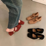 RED BLOCK HEEL SQUARE TOE MARY JANE SHOES_CWSHF0110