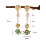 STAINLESS STEEL OCEAN SERIES CONCH SHELL EARRINGS_CWAJE5117