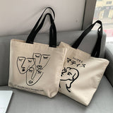 ONE SHOULDER LARGE CAPACITY PRINTED CANVAS BAG_CWAB2192