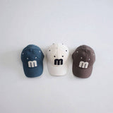 KIDS BIG M LETTER BASEBALL CAP TRENDY SUN HAT CWAH2899