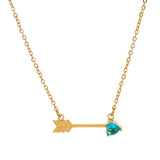 COLORFUL CREATIVE HEART PIERCING PENDANT NECKLACE_CWMM5342