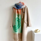Vintage Paisley Scarf Thick Tassel Winter Wrap_Cwasc0970