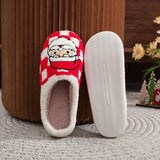 CHRISTMAS PLAID SANTA CLAUS COTTON SLIPPERS_CWMM3056
