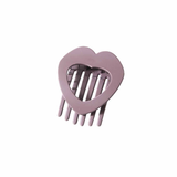 FLAT HEART HAIR CLIP STRONG GRIP DUCKBILL_CWAHA6512