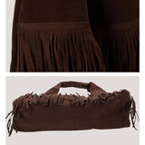 Deerskin Frosted Tote Bag Shoulder Bucket Bag_Cwab4115