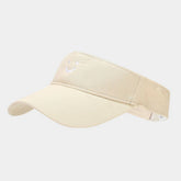 CUTE SMILE EMBROIDERED VISOR SUMMER SUN HAT_CWAH3289