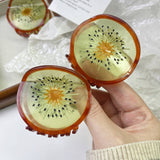 QUIRKY KIWI FRUIT ACETATE HAIR CLAW BACK BUN CLIP_CWAHA1340