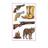 PINK COWBOY GIRL TATTOOS WATERPROOF BACHELORETTE_CWMM8383