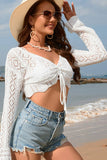 V Neck Strappy Waistless Kintted Cover Ups_Cwtstl1076