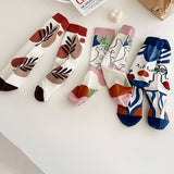 FASHIONABLE PRINTED MID CALF COTTON SOCKS_CWMS0506