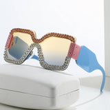 FRAMELESS ONE PIECE DOUBLE ROW DIAMOND SUNGLASSES_CWASG0766